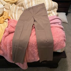 Khaki Brown Dress Pants. Jos. A Bank never worn un hemmed pants